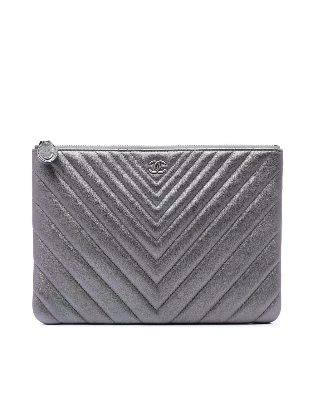 Chanel Medium Chevron Metallic Calfskin #364970C10B